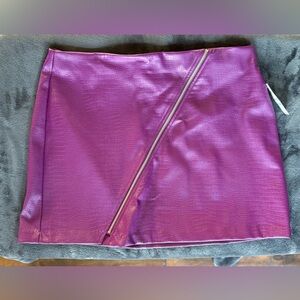 Bar III Purple Croc Embossed Textured Skirt, XXL